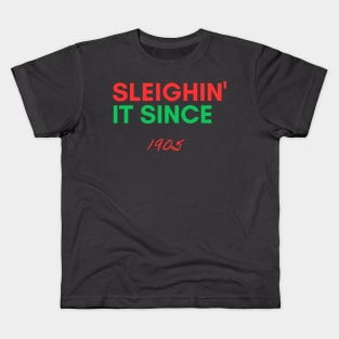 Personalized Christmas Sweater: 'Sleighin' it since 1905' - Unique Holiday Gift Idea! Kids T-Shirt